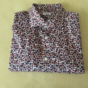 BORRIELLO NAPOLI  - mens print shirt. Size 17 1/2 -44. Handmade shirt